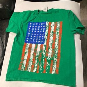Green American flag shirt for true patriot
